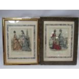 A pair of 1860's hand coloured lithographic fashion plates after E. Thirion (1839 - 1940) and