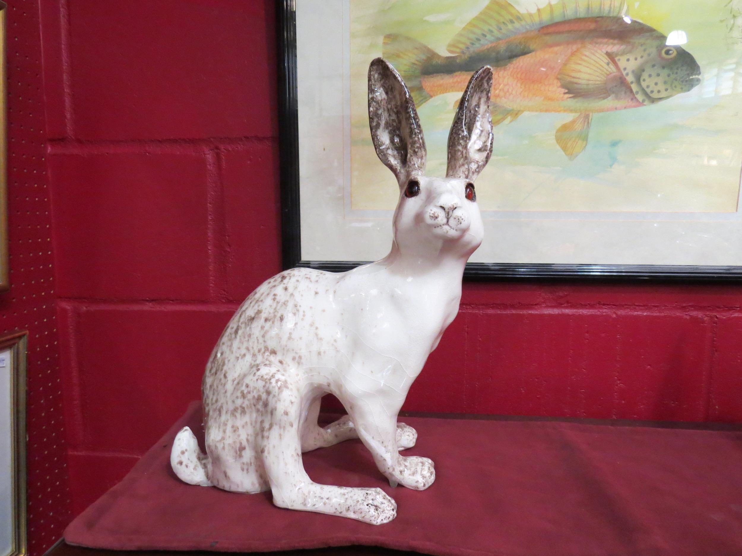 A Winstanley hare No.9, a/f, 39cm high