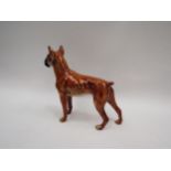 A West German Goebel boxer dog figurine, hand-painted, 17cm tall