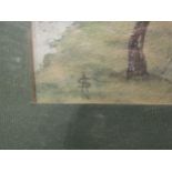 ALLEN STONE: Watercolour entitled "Lakeland View" monogrammed lower left, framed and glazed, 20cm