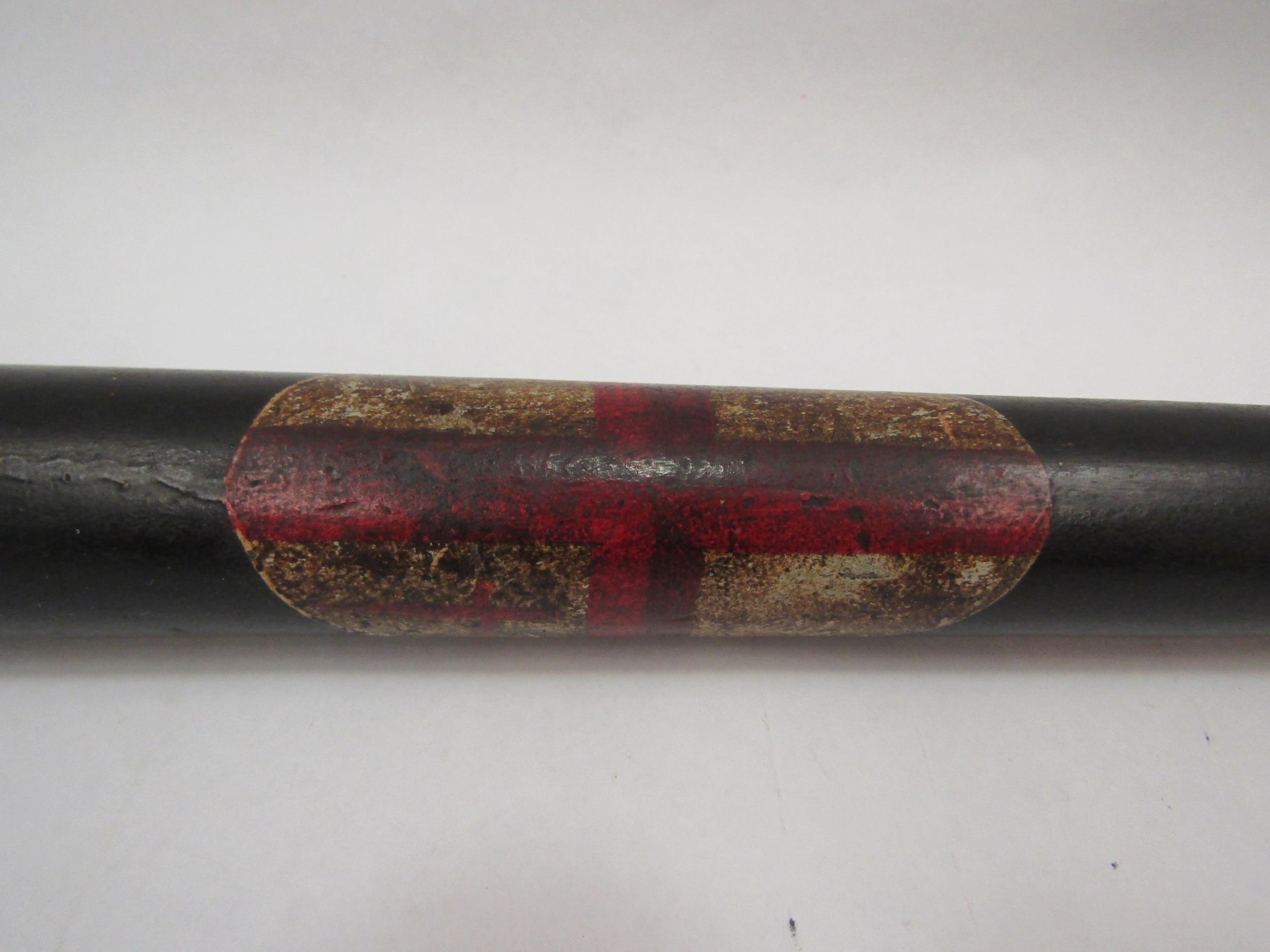 A 19th Century truncheon with flag of the City of London within a roundel, ribbed grip, parker