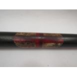 A 19th Century truncheon with flag of the City of London within a roundel, ribbed grip, parker