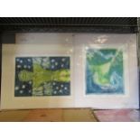 Six assorted pictures and prints including framed and glazed blindstamped examples, limited editions