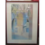 A print after August Macke - 1914. "Türkisches Cafe II", framed and glazed, 67cm x 40cm image size