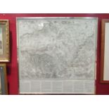 Two framed maps, Oxford and Dieppe 1882, 79cm x 81cm and 65cm x 85cm including frames
