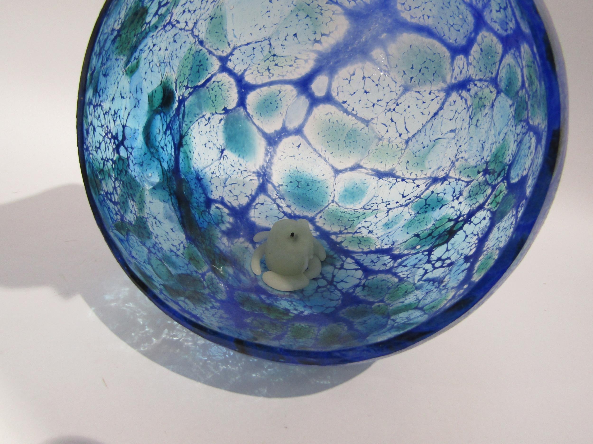 A Wendy Smart 2008 studio art glass bowl/candle holder. 21cm high - Image 2 of 3