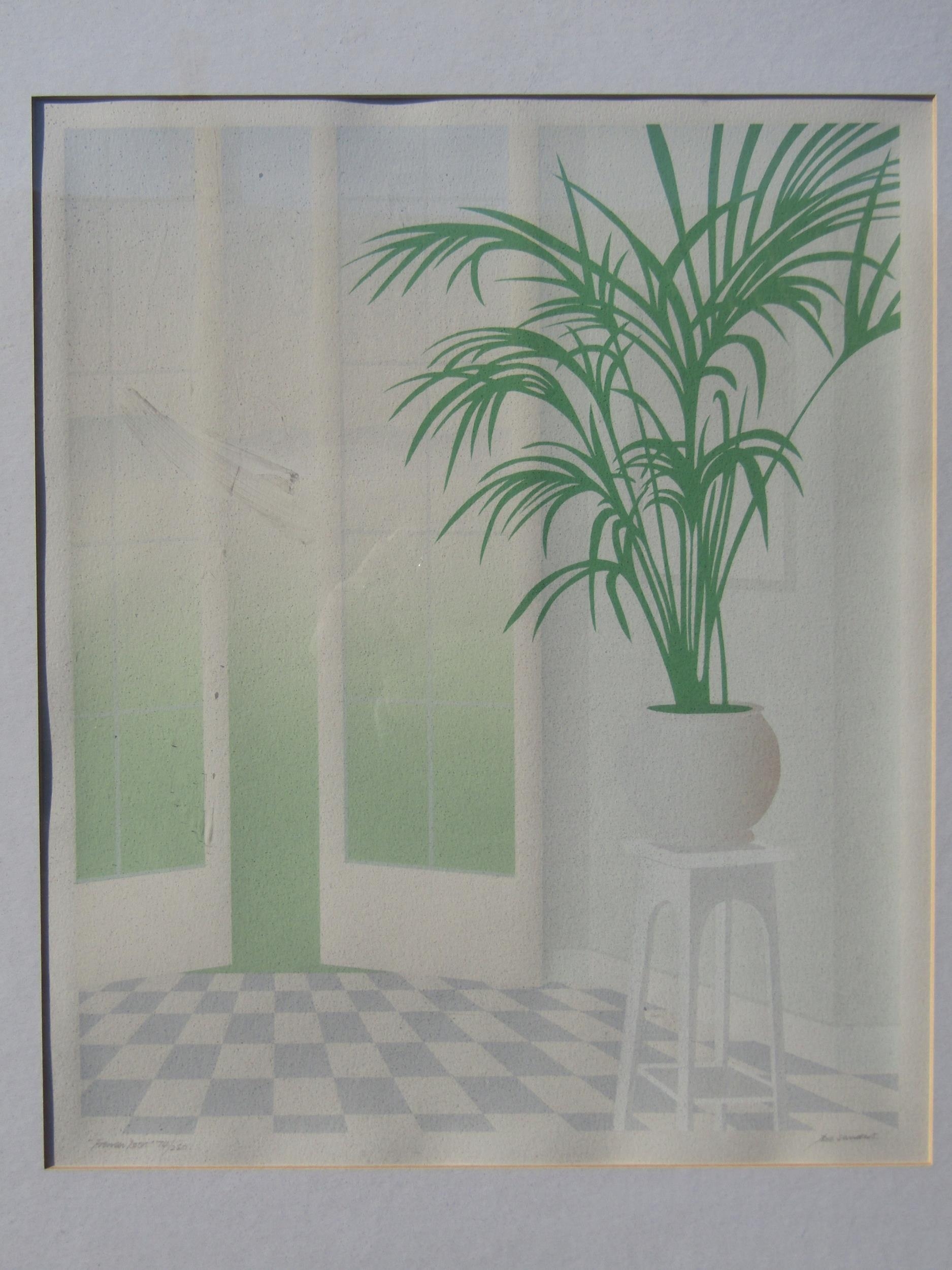 BOB SANDERS (b.1949) A framed and glazed limited edition print, 'French Doors' Pencil signed and No. - Image 2 of 4