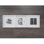 Three framed Julian Opie lenticular moving image prints, each overall size 22cm x 22cm