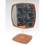 A 1970's G-Plan vanity mirror on stand, 54cm high