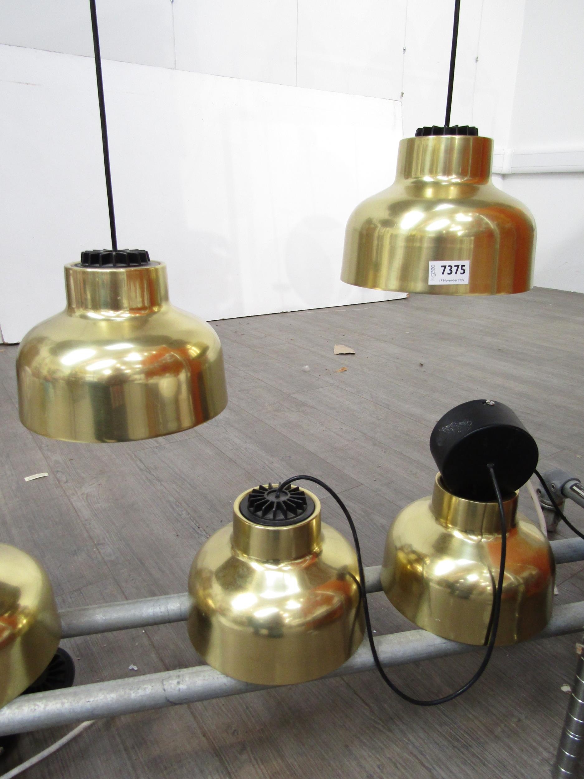 A set of four 'Santa and Cole' of Barcelona brassed pendant lights. 21.5cm diameter - Image 2 of 3