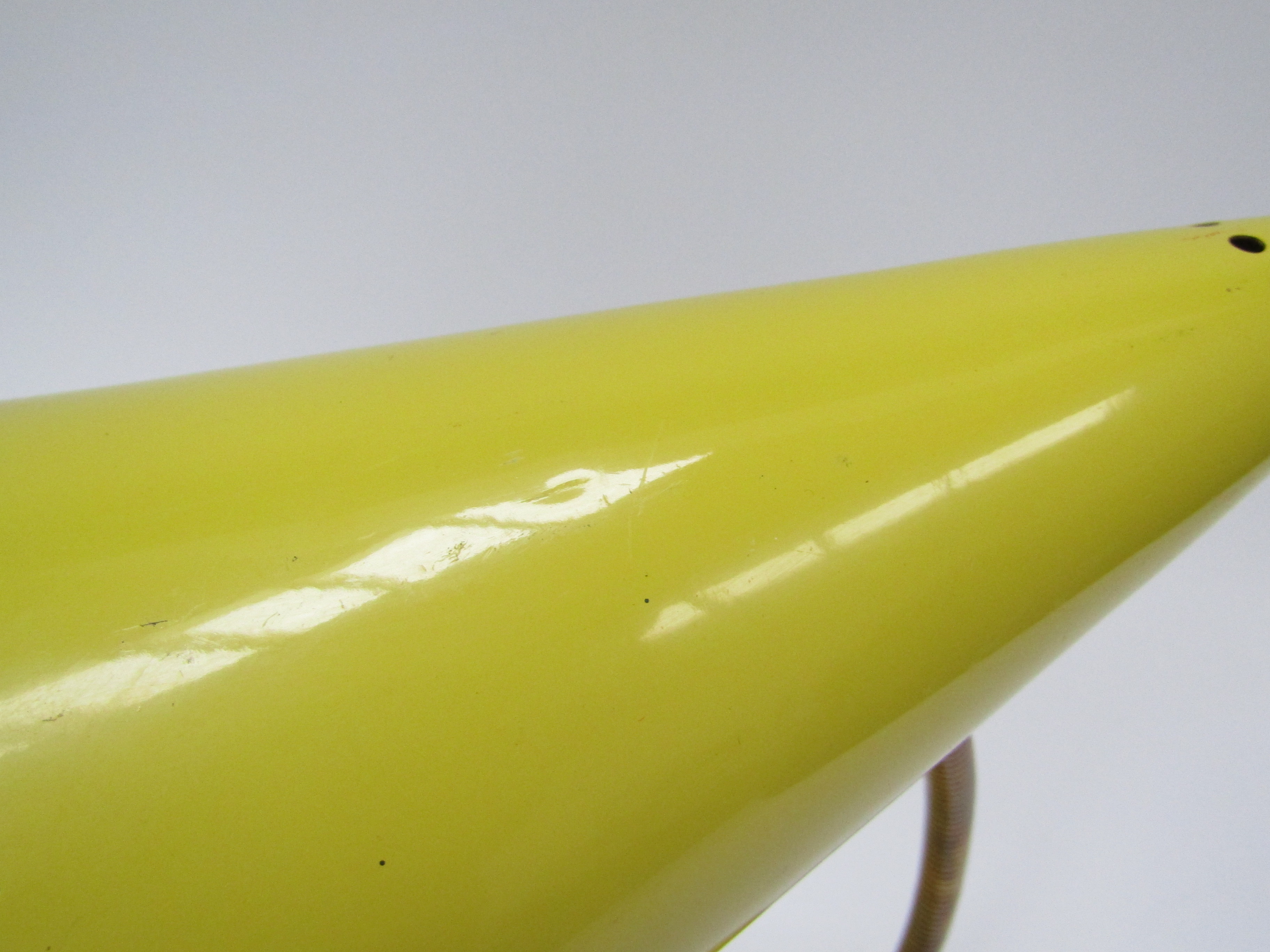 A 1960's yellow desk lamp, 35cm high - Image 5 of 5
