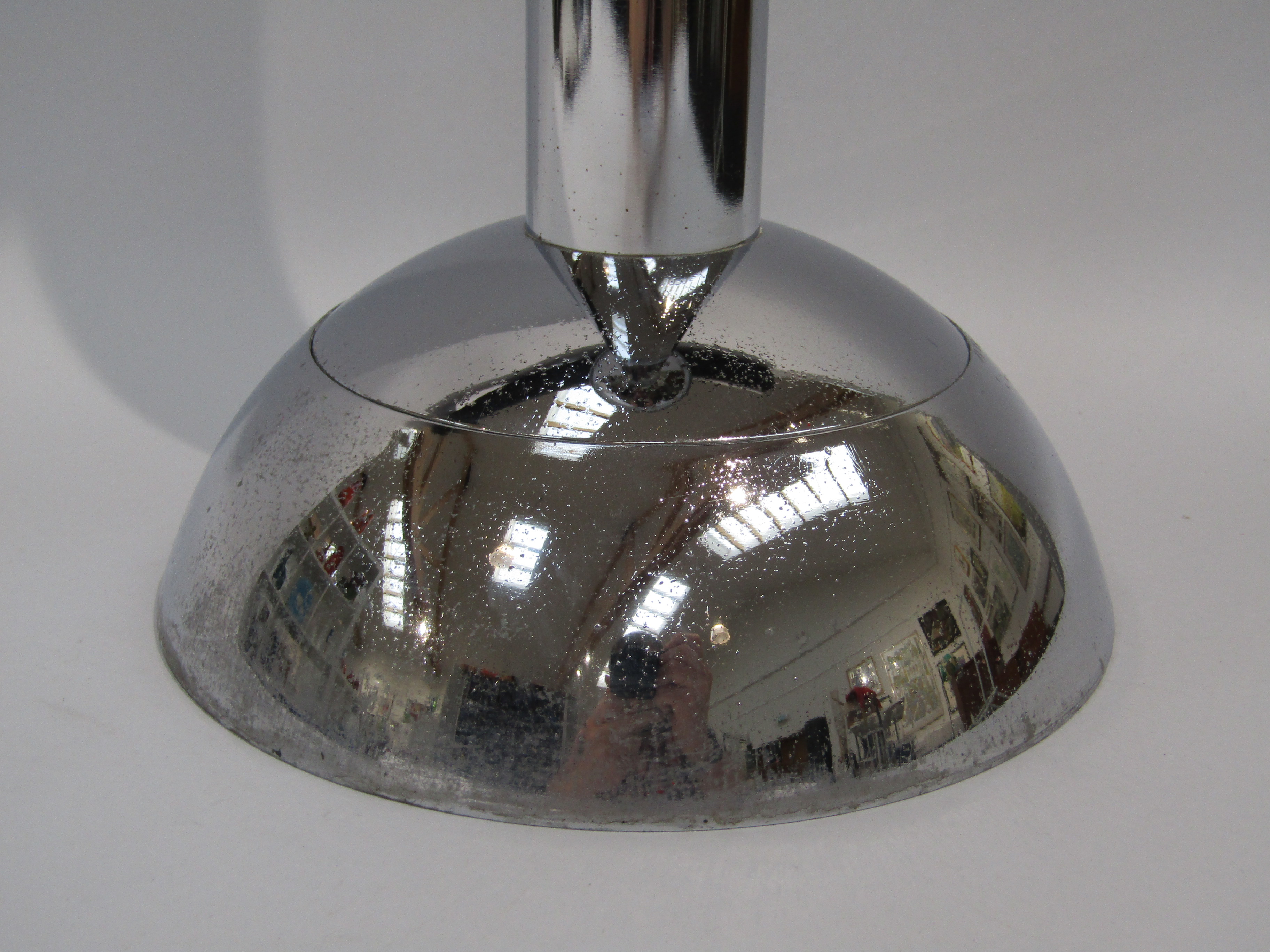 A 1960's chromed ashtray stand, 57cm high - Image 3 of 3