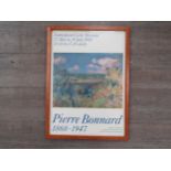 A Pierre Bonnard framed impressionist art exhibition poster for exhibition at Nottingham Castle