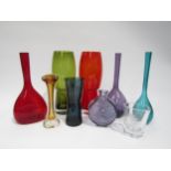 A collection of Scandinavian glass including Riihimaen, Alsterfors, Arthur Percy etc, tallest