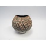GRAHAM BLOICE (XX/XXI) A Textured stoneware vase, 15cm high