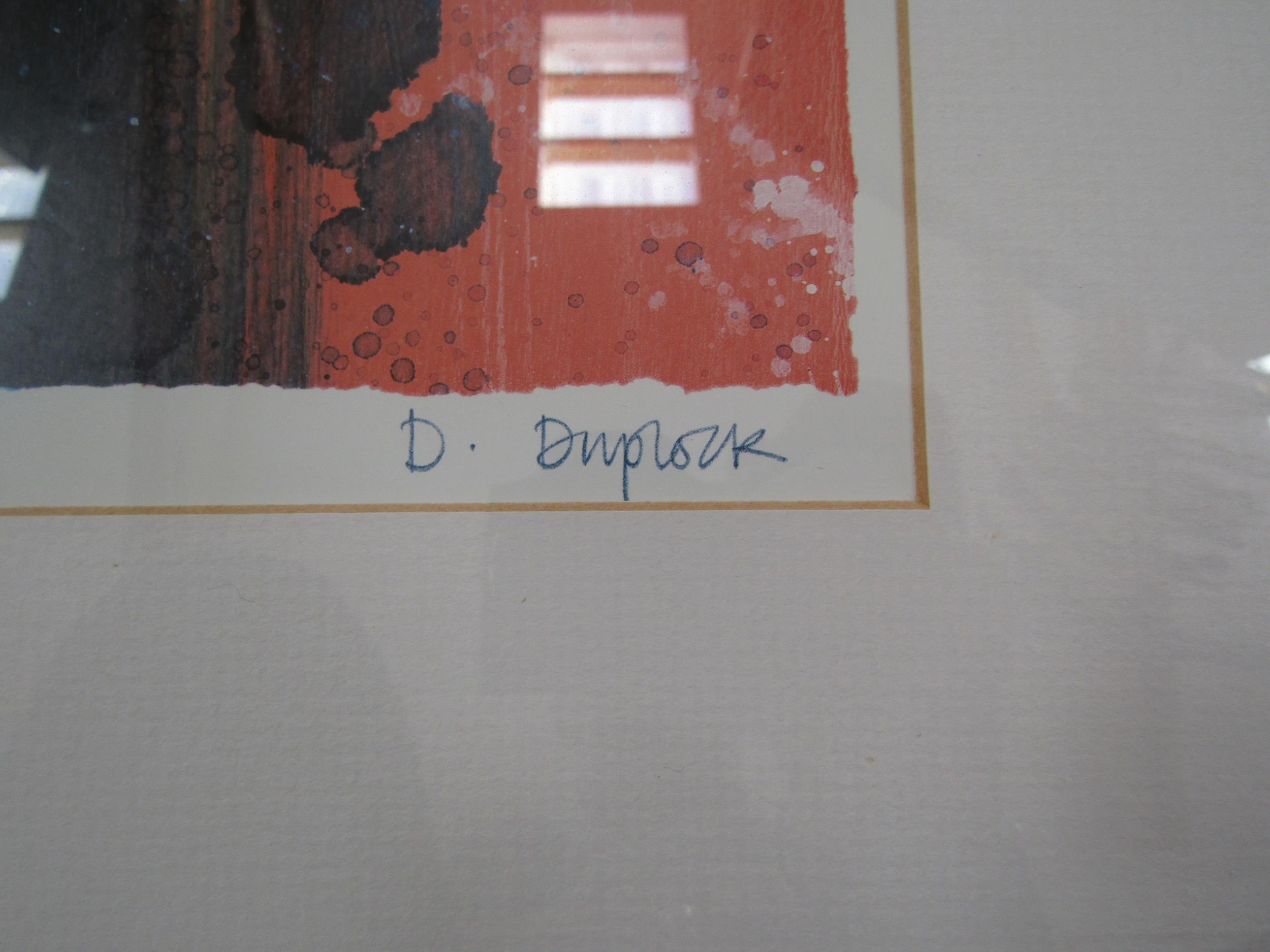 Three Denise Duplock framed original abstract art prints, signed. Image sizes 29.5cm x 20.5cm - Image 2 of 2