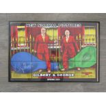 A Gilbert and George framed art exhibition poster for "New Normal Pictures" exhibition at the