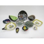 A collection of Scandinavian ceramic dishes including Rorstrand, Kahler, Stavangerflint and