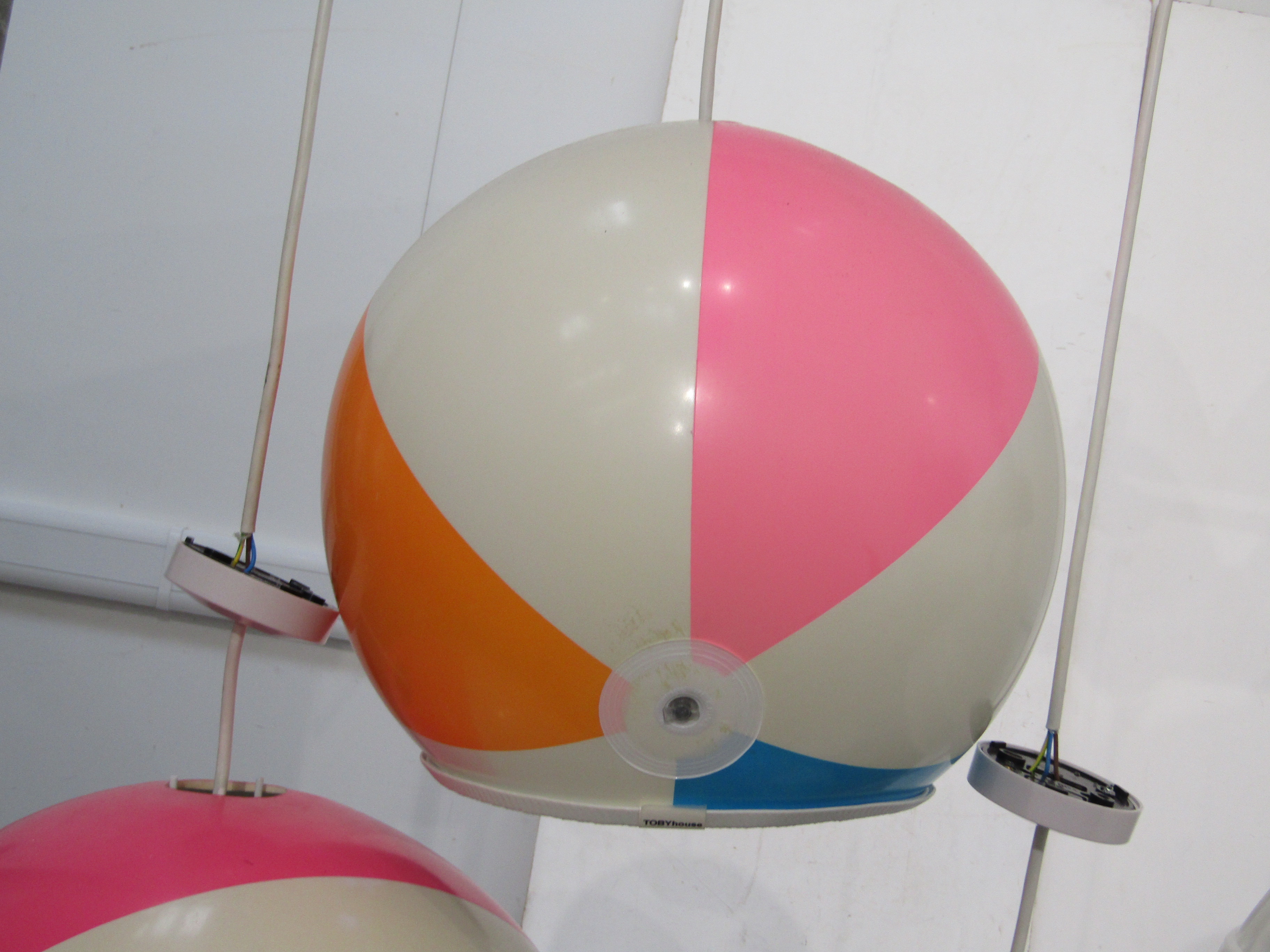 A 'TobyHouse' medium Beach Ball pendant light, 34cm diameter