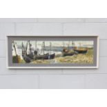 EDWIN LA DELL (1914-1970) A framed and glazed lithograph, 'Hastings Beach'. Pencil signed and