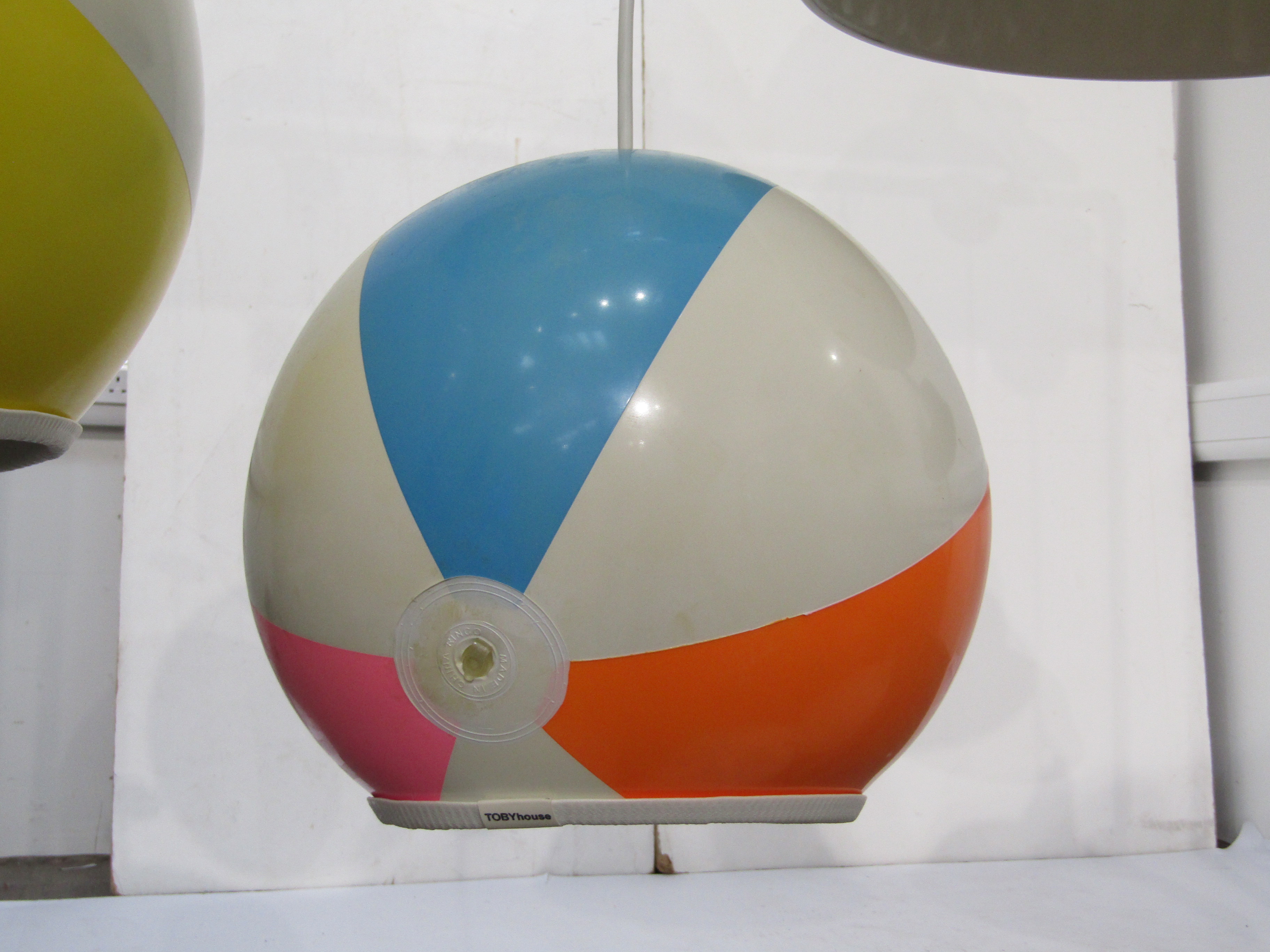 A 'Tobyhouse' small Beach Ball pendant light, 29cm diameter