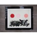 An Adolph Gottlieb large framed Modern Art of Fort Worth rare abstract art poster. Image size 62cm x