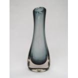 A Whitefriars 9650 'Swung Out' vase in indigo designed by Geoffrey Baxter, 40cm high