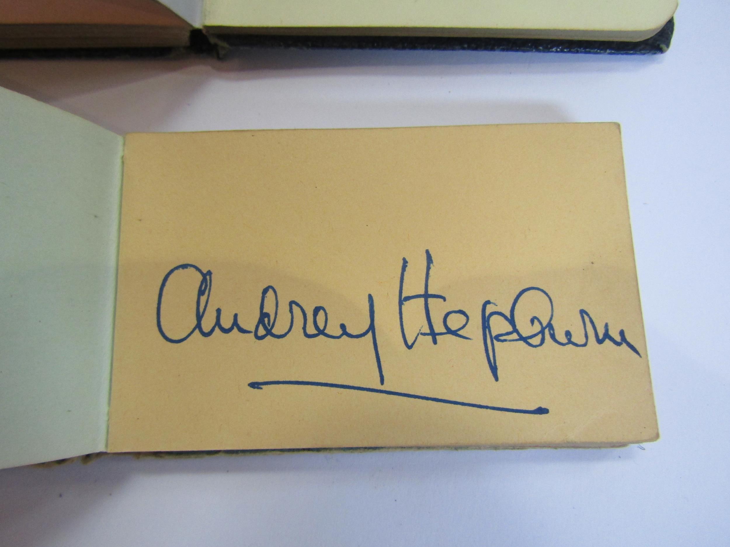 Four 1950's autograph books containg various signatures including Audrey Hepburn - Image 2 of 5