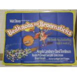 A UK Quad film poster for Walt Disney's 'Bedknobs And Broomsticks' starring Angela Lansbury and