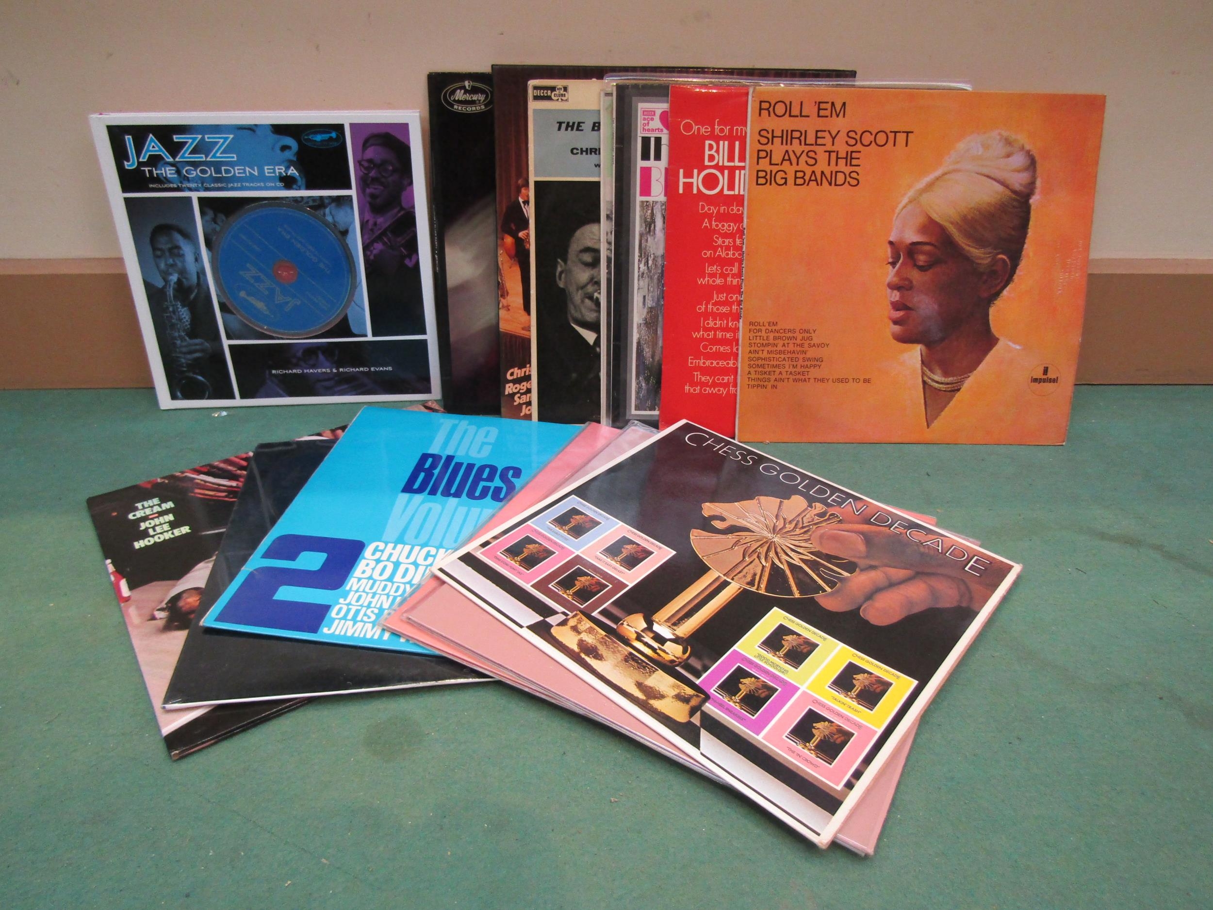 Assorted Jazz and Blues LP's incl. Shirley Scott, Billie Holiday, Chris Barber (including signed 3 x