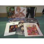 A collection of LP's by 1960's and 1970's artists including The Rolling Stones 'Sticky Fingers' (