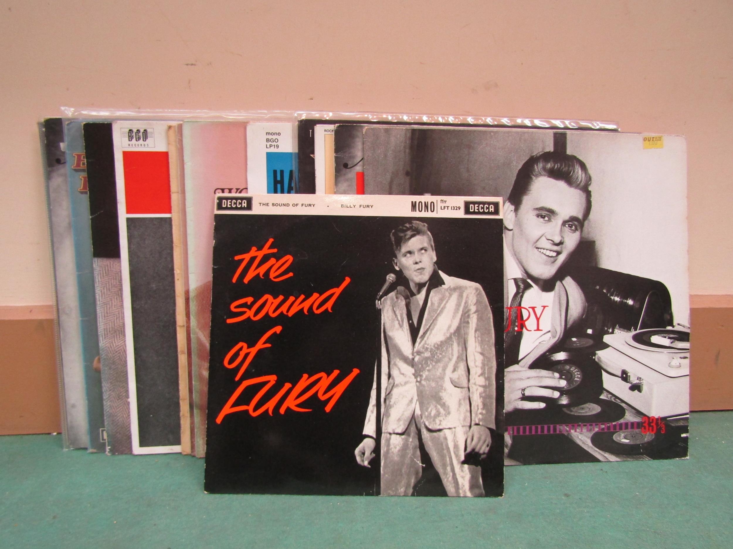 BILLY FURY: 'The Sound of Fury' 10" album (LFT1329, reissue) together with other assorted Fury LP'
