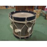 A vintage brass shell marching drum