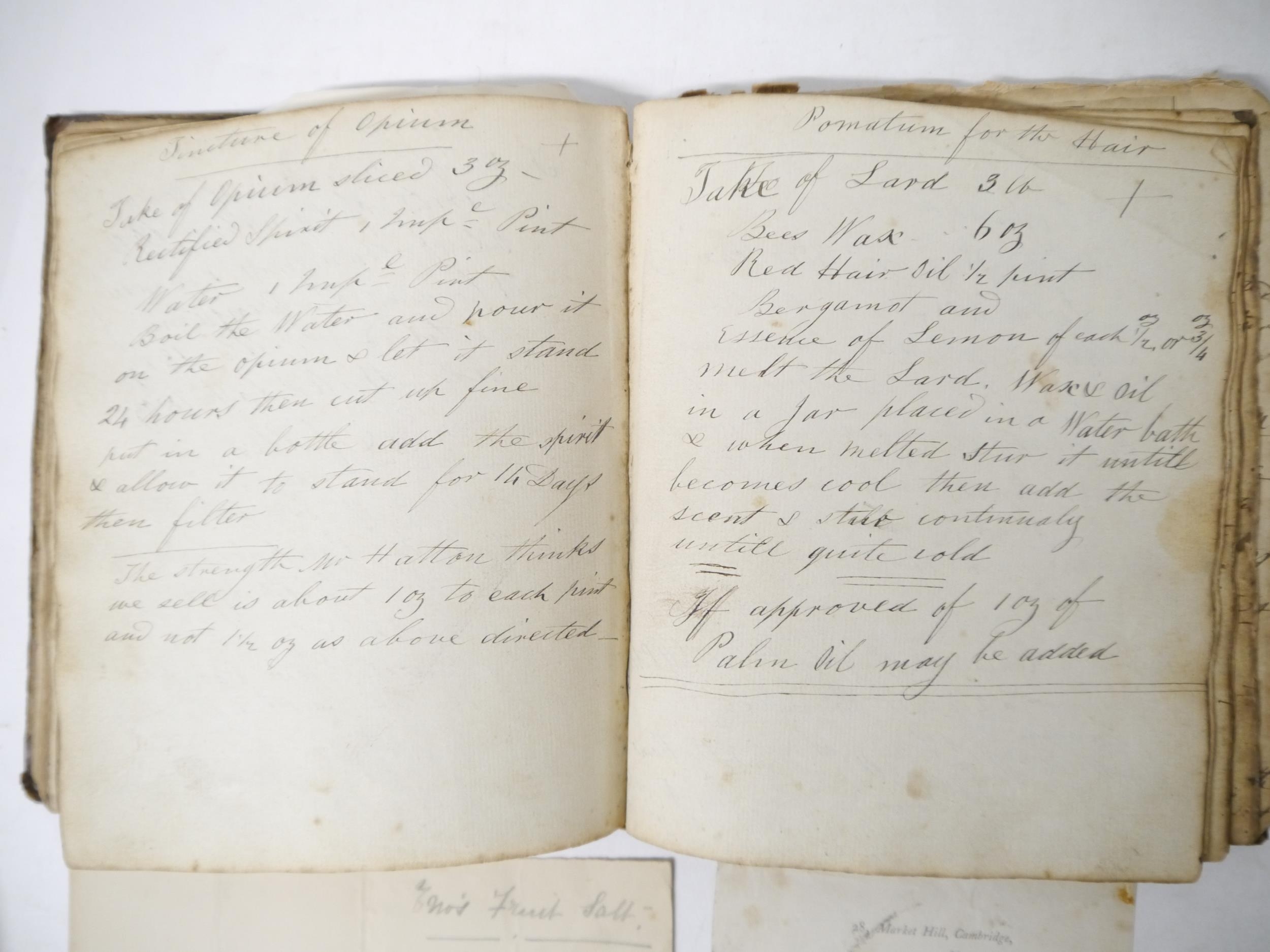 A manuscript book containing a good quantity of circa late 18th to mid 19th Century entries, - Image 8 of 31