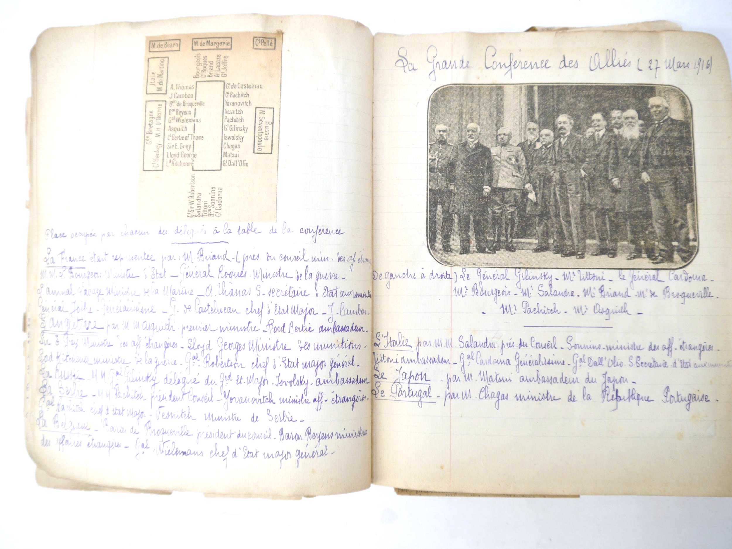 A World War 1 souvenir album containing photographs, postcards, manuscript pen & ink sketches and - Image 53 of 73