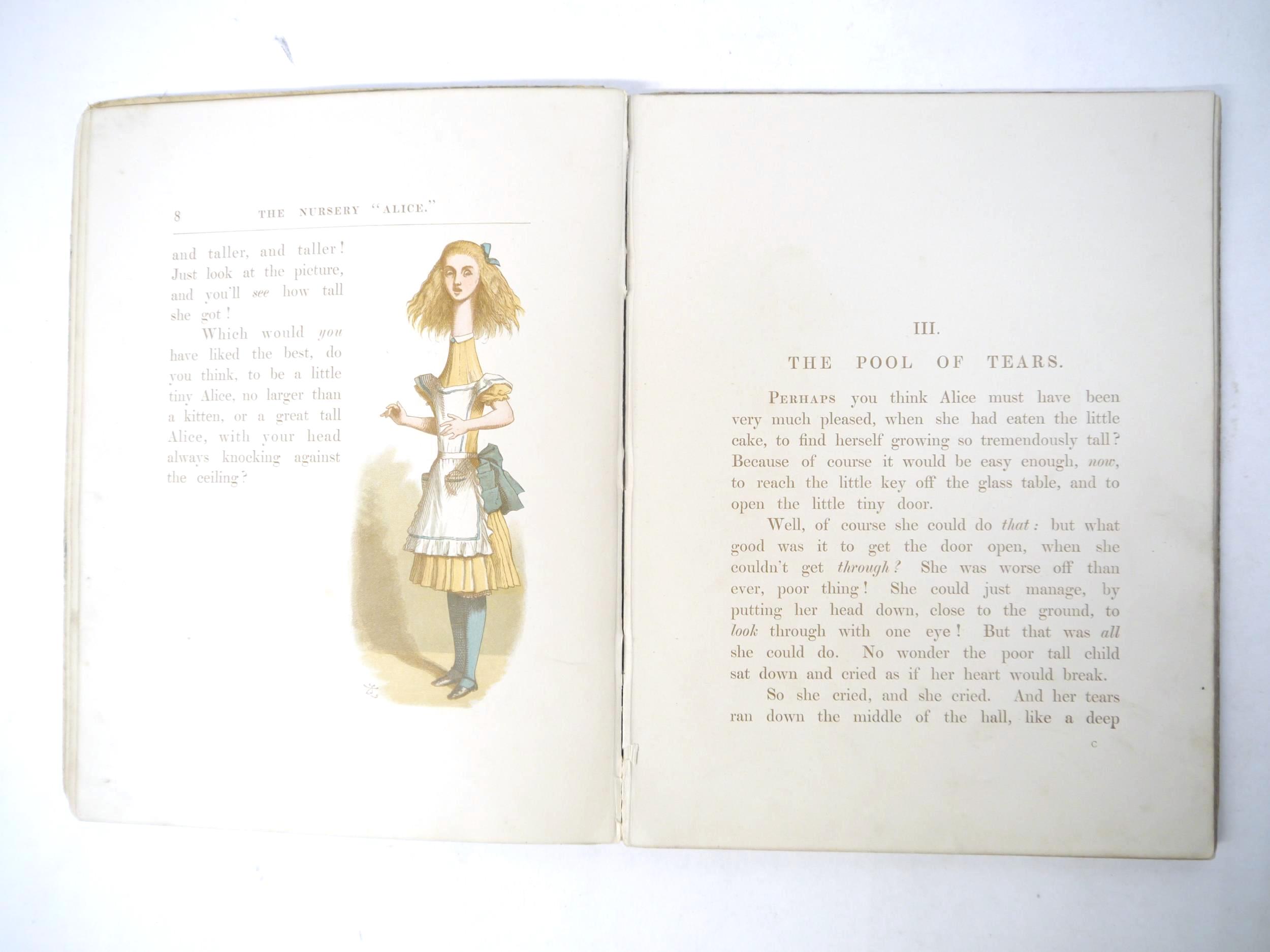 Lewis Carroll [i.e. Charles Lutwidge Dodgson]: 'The Nursery "Alice", Containing Twenty Coloured - Image 9 of 13