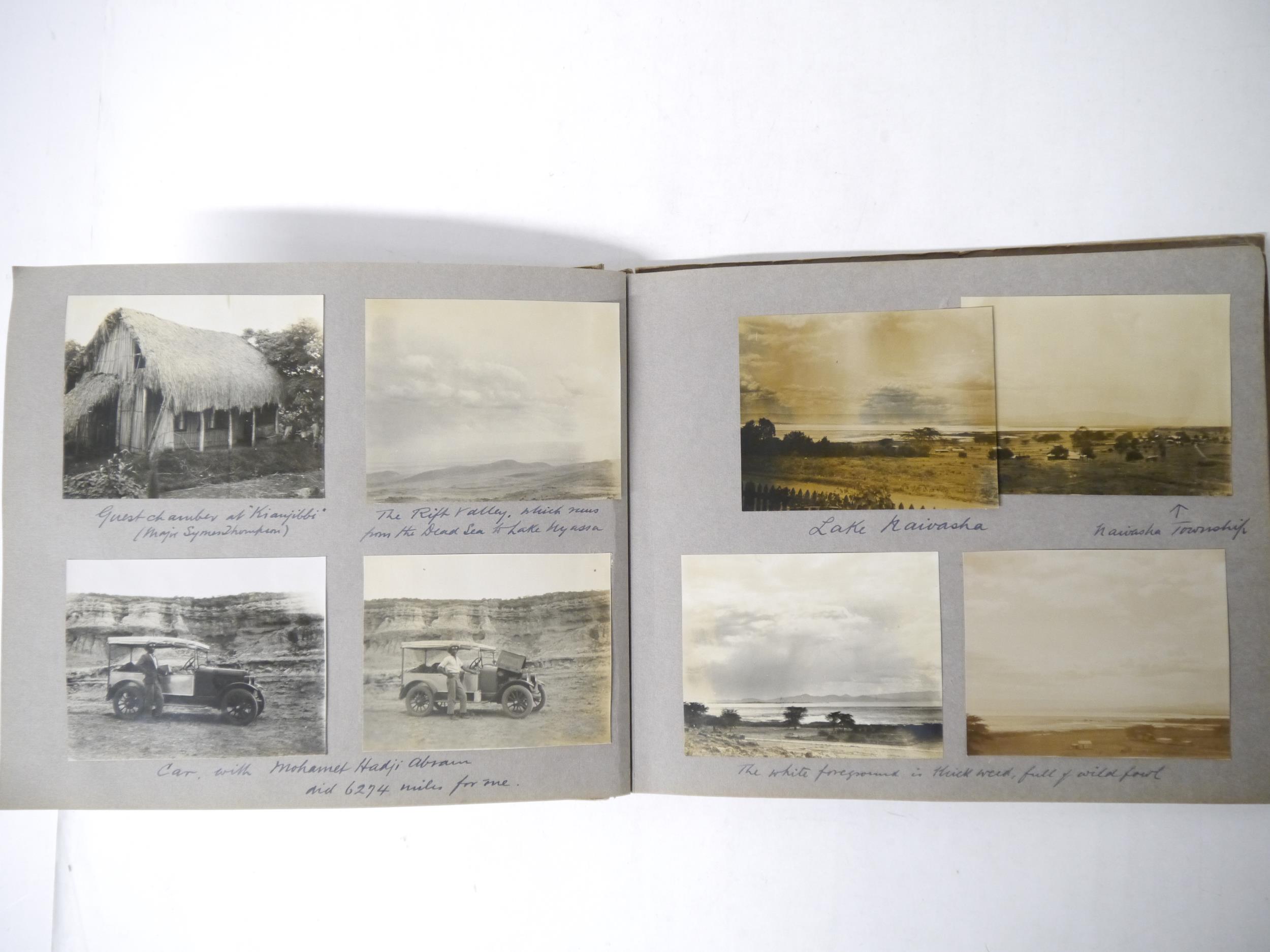 A photograph album of East Africa 1924-25, 130+ mounted photographs, mainly captioned, journey on SS - Image 9 of 27