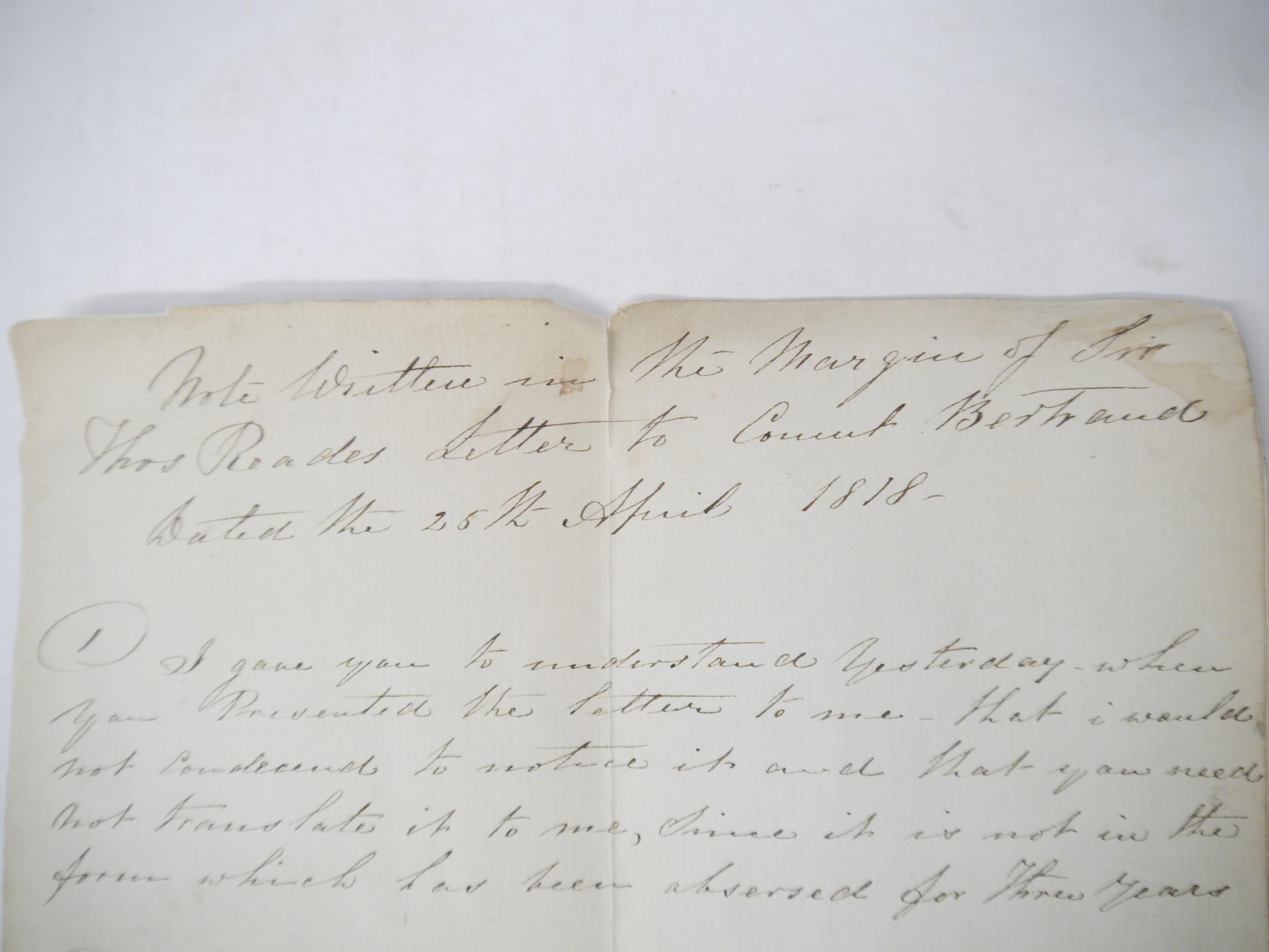 NAPOLEON ON ST HELENA, a collection of manuscript papers relating to the exile of Napoleon I (1769- - Image 39 of 91