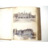 A late 19th Century photograph album containing 60+ mounted albumen print photographs, mainly UK and