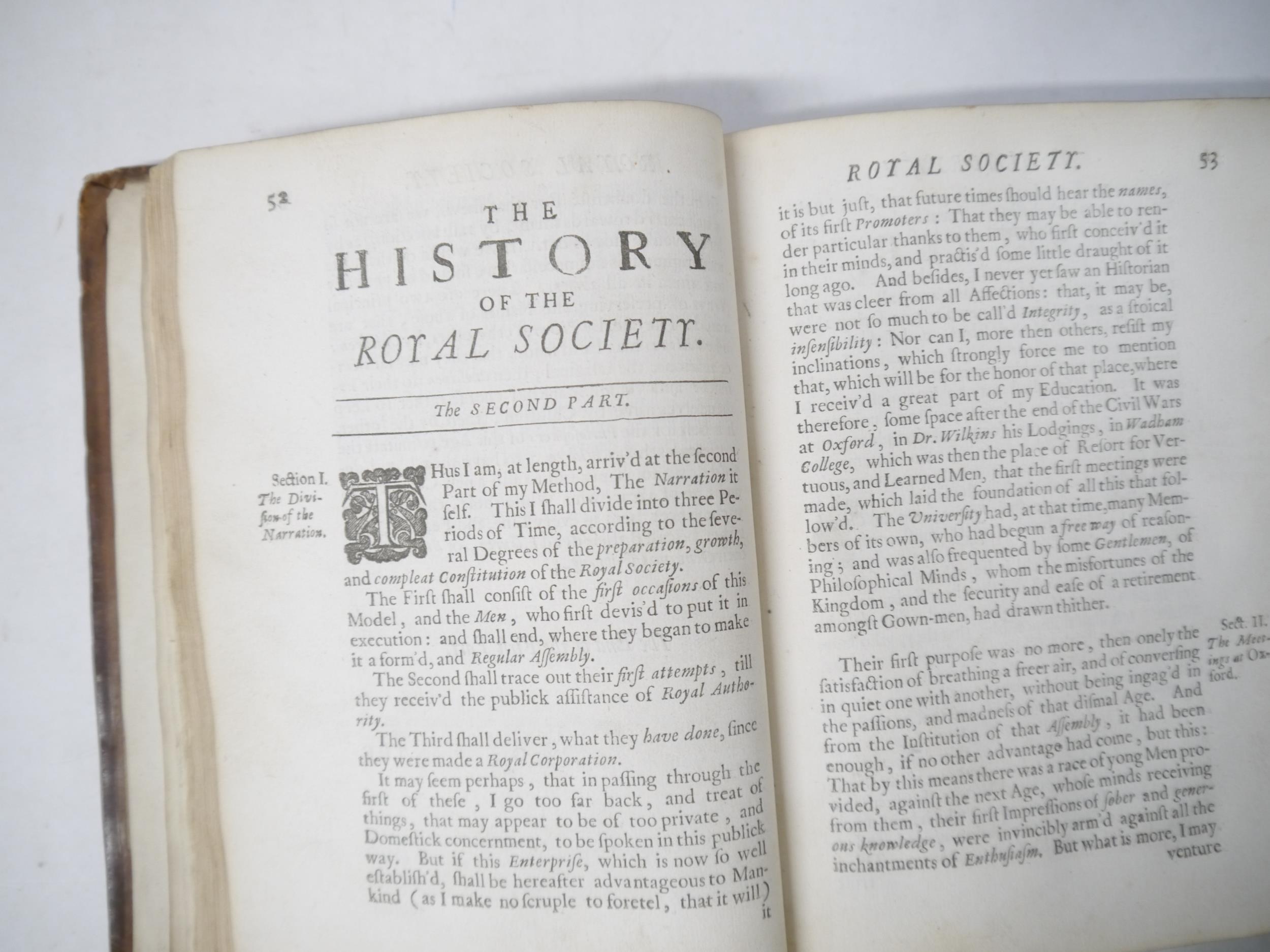 Thomas Sprat: 'The History of the Royal Society of London, for the Improving of Natural Knowledge.', - Image 21 of 23
