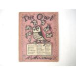 (William Nicholson), 'The Owl. A Miscellany', May 1919, No.1, 1st edition, literary journal edited