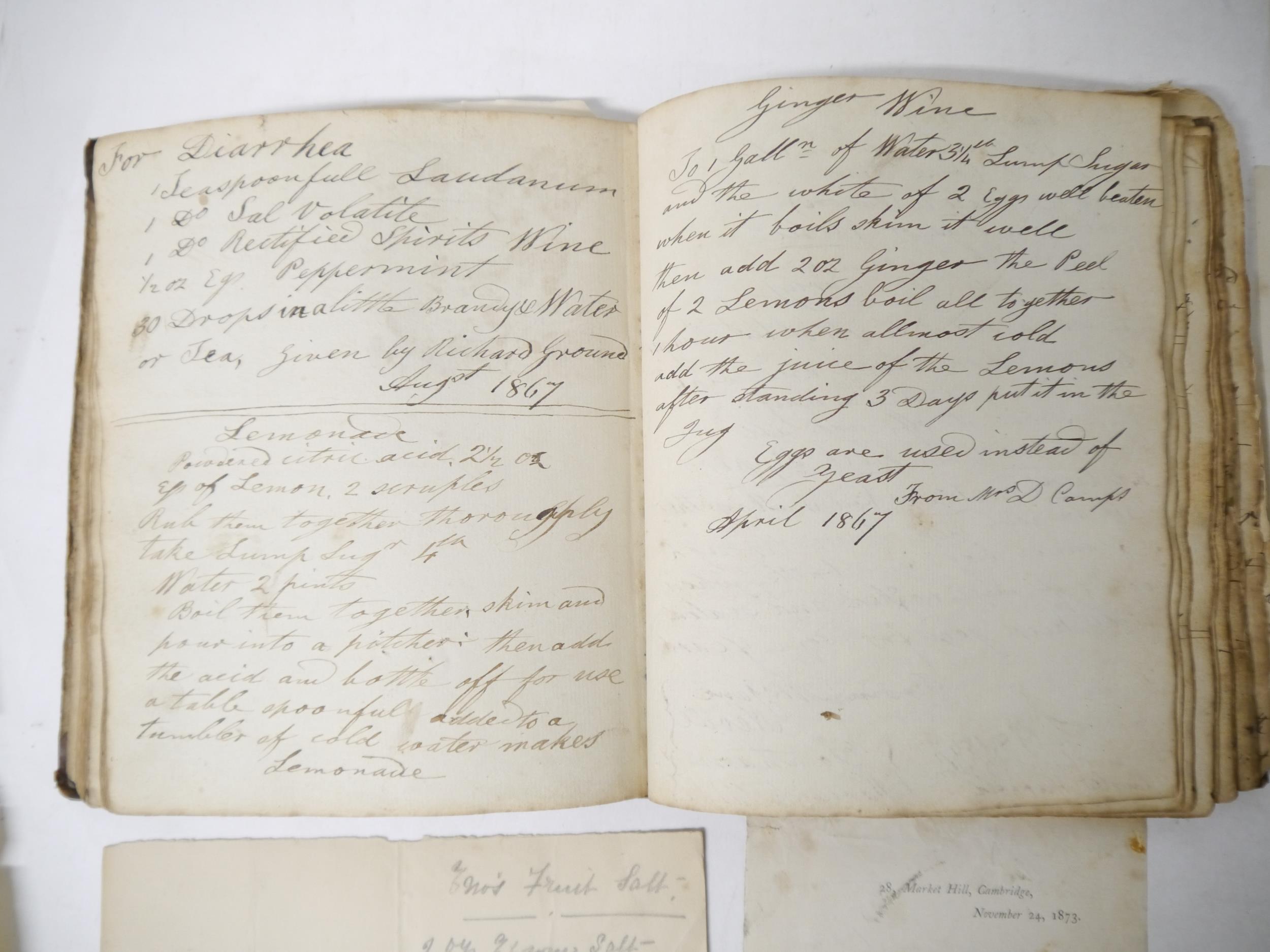 A manuscript book containing a good quantity of circa late 18th to mid 19th Century entries,