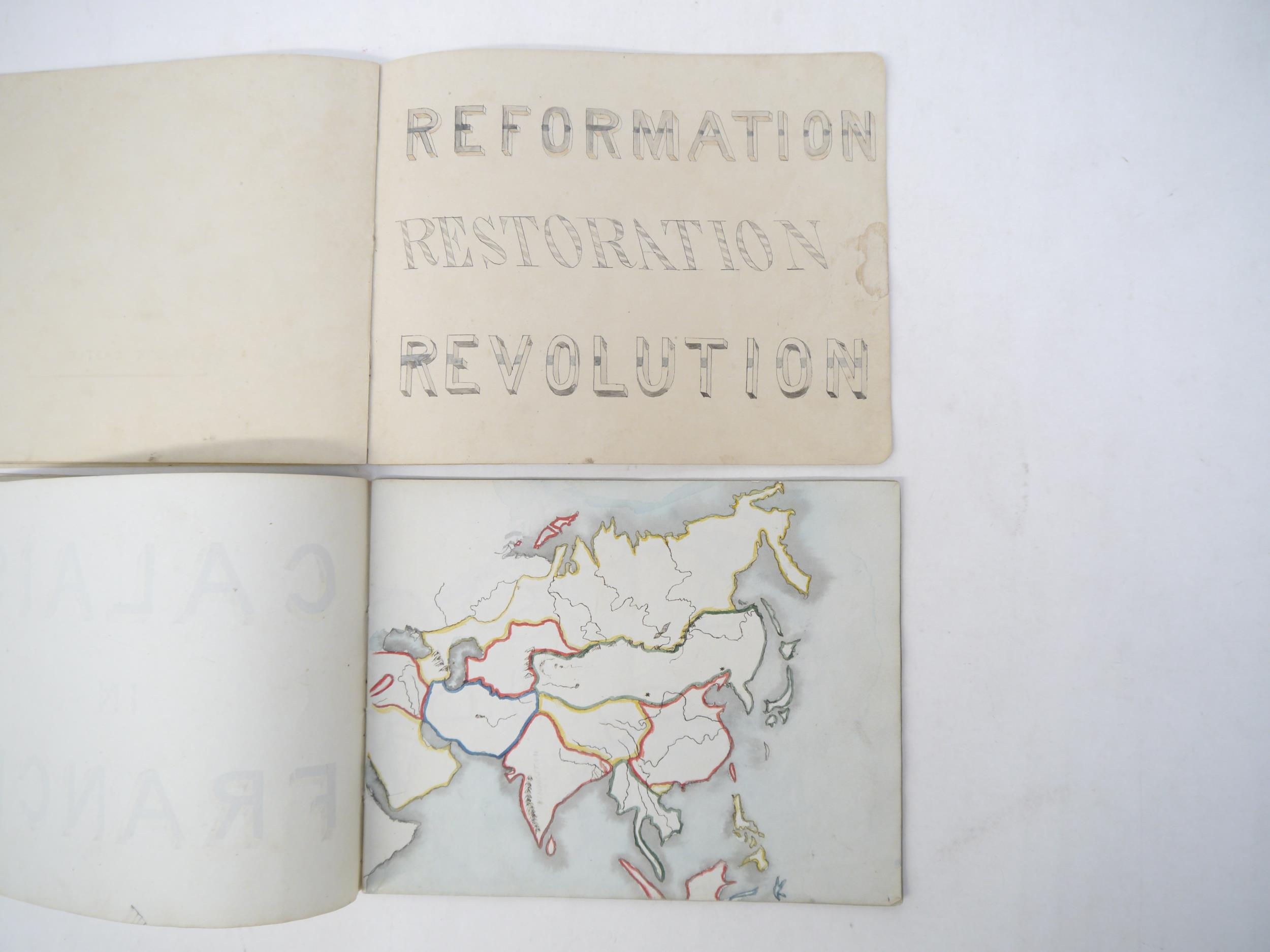 Two mid 19th Century manuscript exercise books containing well executed penmanship/ - Image 8 of 27