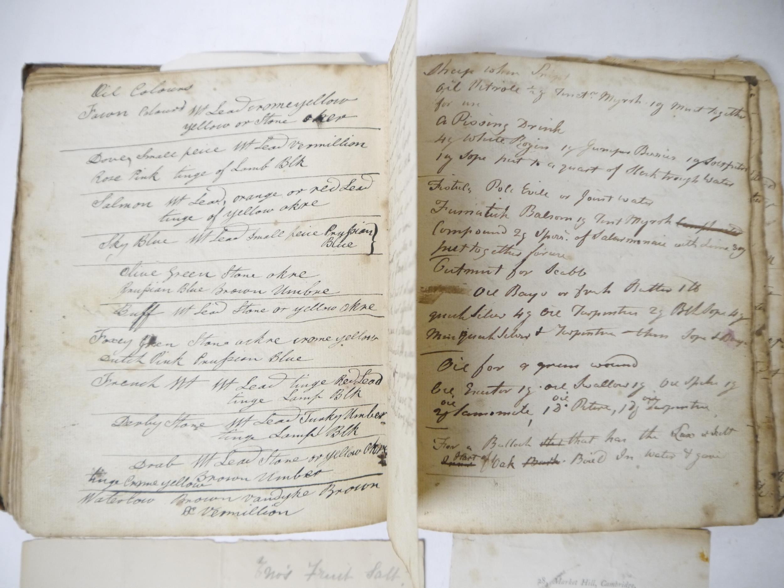 A manuscript book containing a good quantity of circa late 18th to mid 19th Century entries, - Image 12 of 31