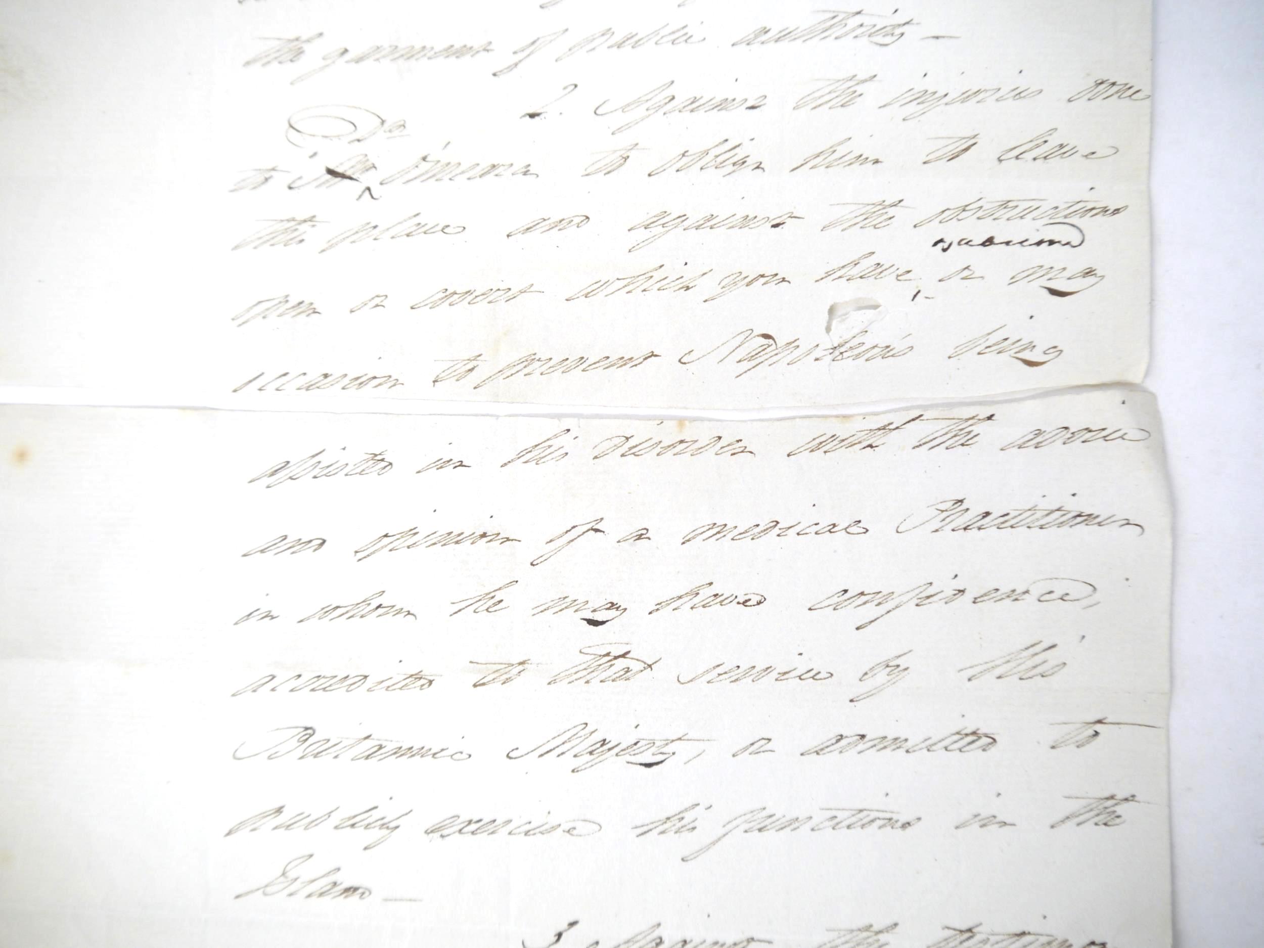 NAPOLEON ON ST HELENA, a collection of manuscript papers relating to the exile of Napoleon I (1769- - Image 17 of 91