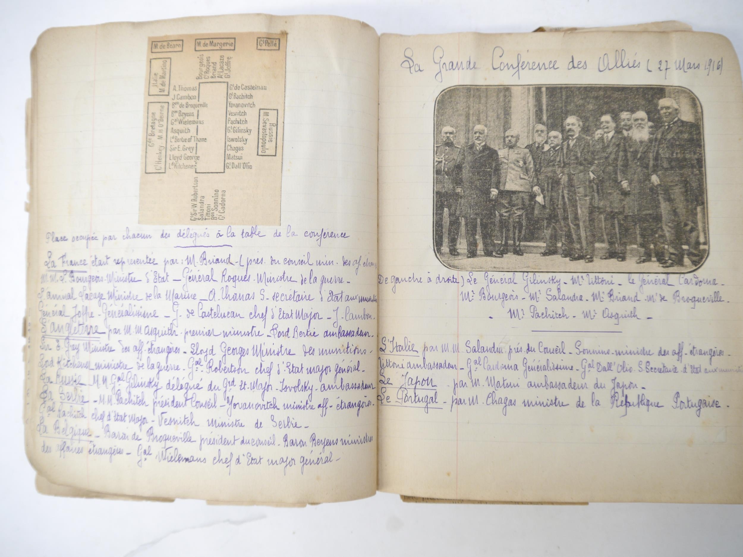 A World War 1 souvenir album containing photographs, postcards, manuscript pen & ink sketches and - Image 52 of 73