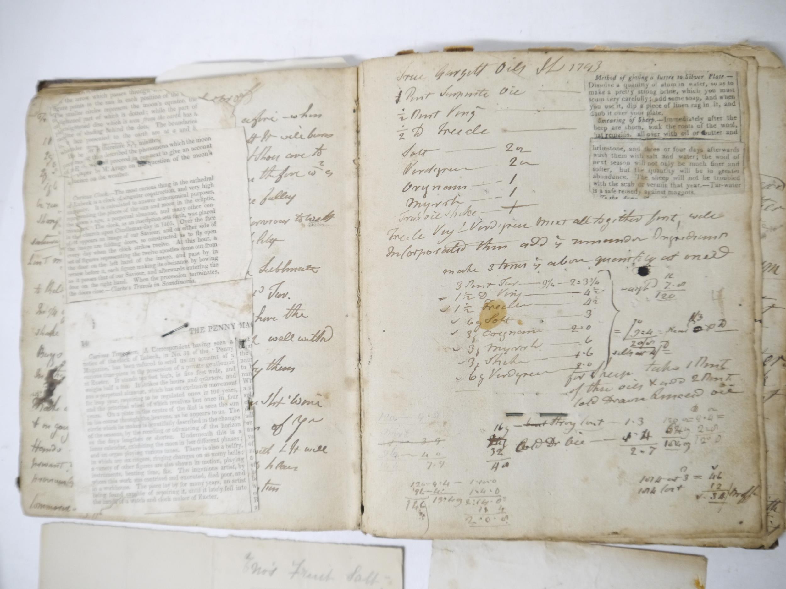 A manuscript book containing a good quantity of circa late 18th to mid 19th Century entries, - Image 21 of 31