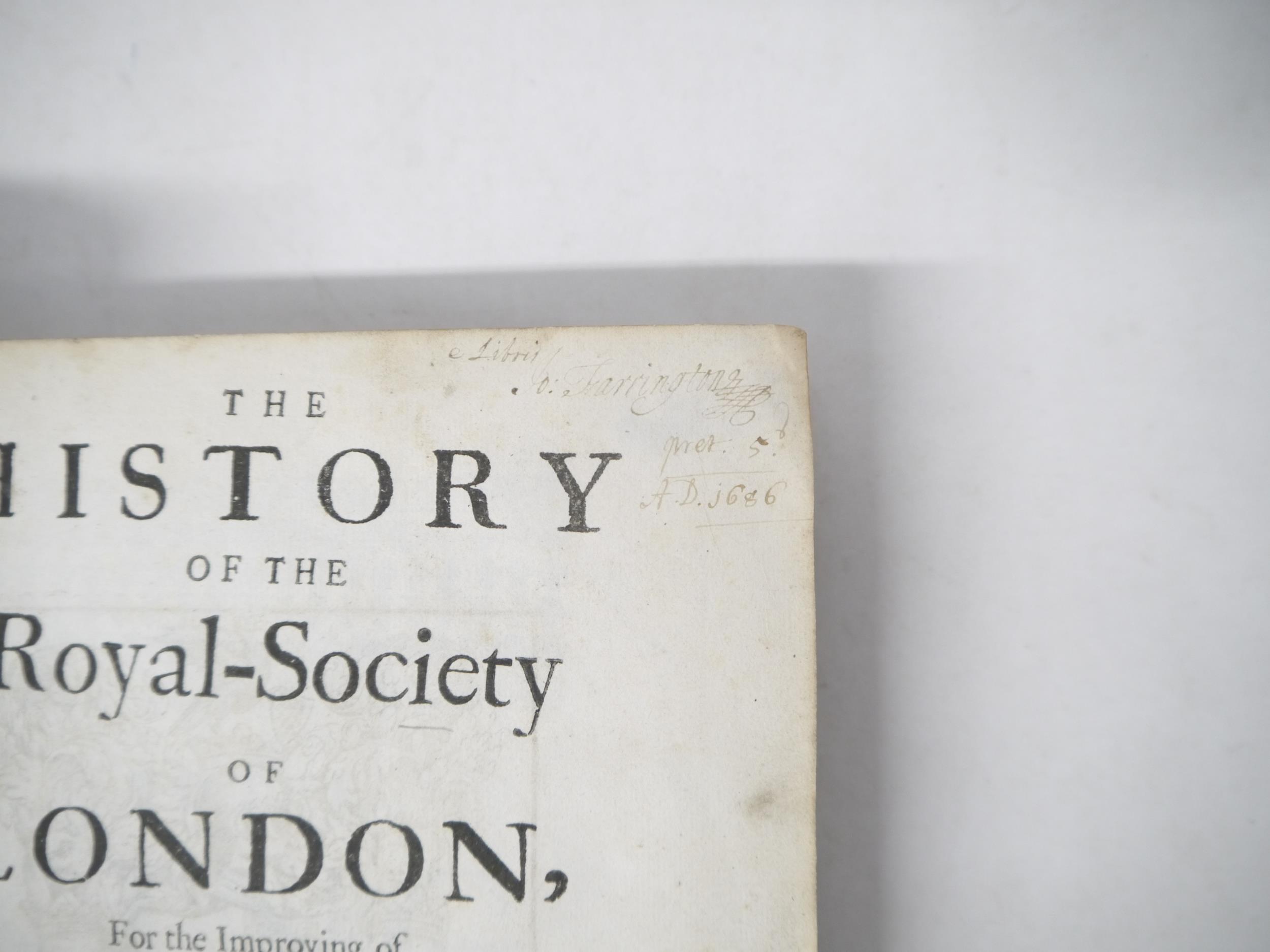 Thomas Sprat: 'The History of the Royal Society of London, for the Improving of Natural Knowledge.', - Image 14 of 23