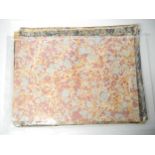 (Bookbinding). Approx 46 sheets of assorted marbled paper, various sizes from 36 x 44cm - 50 x 64cm,