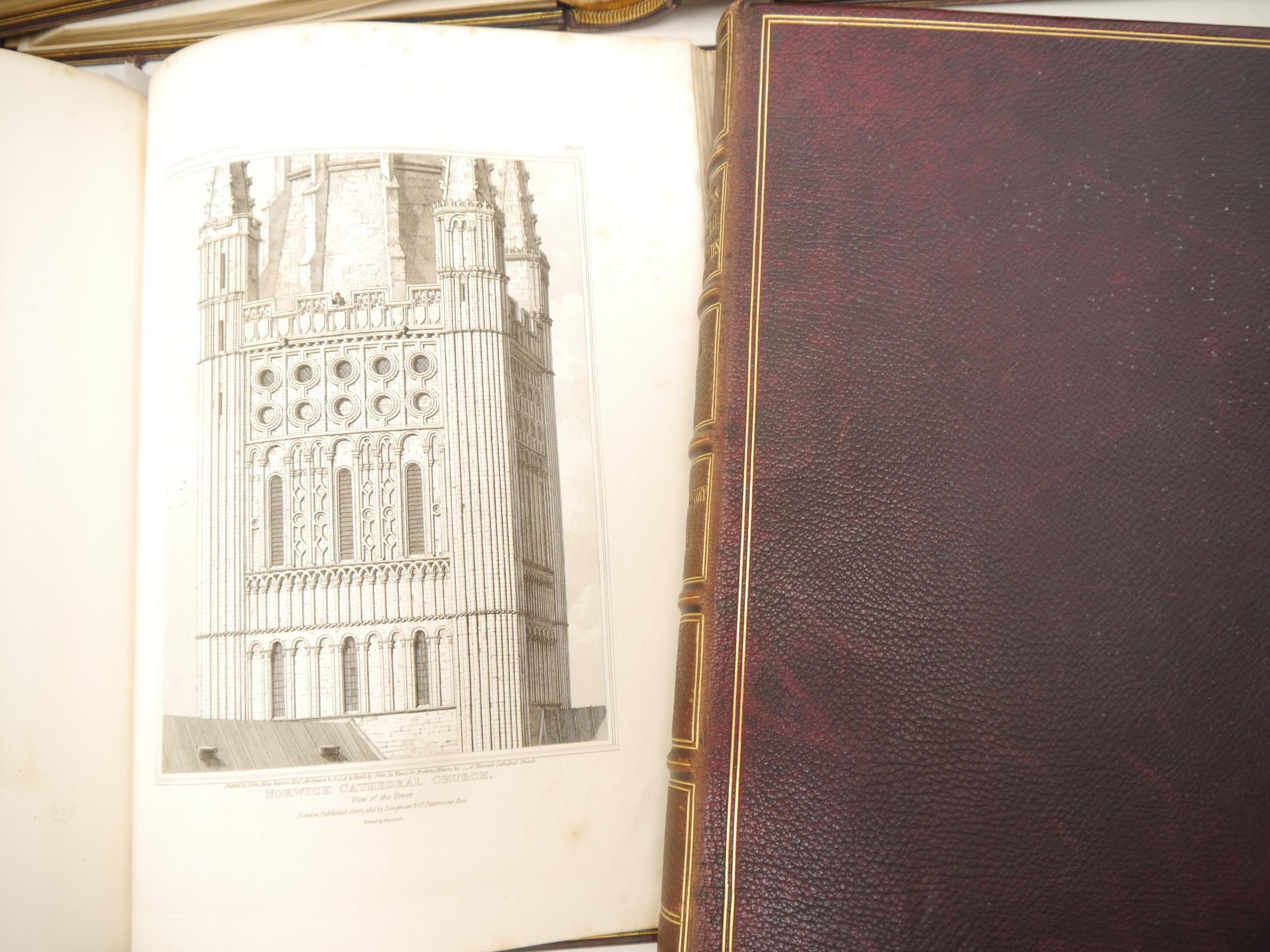 John Britton: 'Cathedral Antiquities of England', London, Longman, 1814-1836, 14 volume complete set - Image 7 of 10